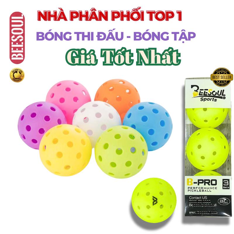 Bóng pickleball thi đấu tập luyện chuyên nghiệp ngoài trời 40 lỗ đủ màu chất…