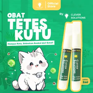 Clever Solutions - ( Bisa COD ) Obat Tetes Kutu Kucing 2ml Penghilang Kutu Anti Parasit