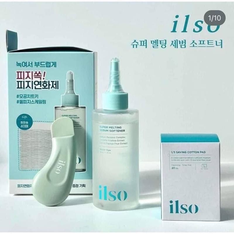 [ILSO Chính Hãng]Tinh Chất Ủ Mụn Đầu Đen Và Cây Ủ Mụn  Làm Mềm Sợi Bã Nhờn Ilso Sebum Super Melting Serum Softener 150ml