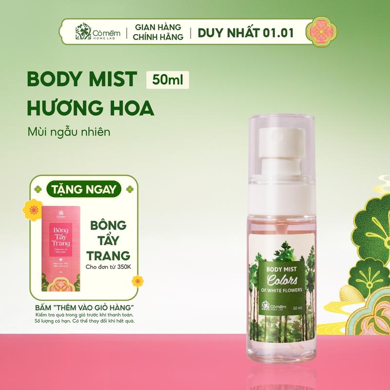 Mùi Ngẫu Nhiên Body Mist Xịt Thơm Toàn Thân Quần Áo Nam Nữ Hương Nước Hoa Ngọt Ngào Thanh Mát Dịu Nhẹ Cỏ Mềm 50ml Women Cosmetic