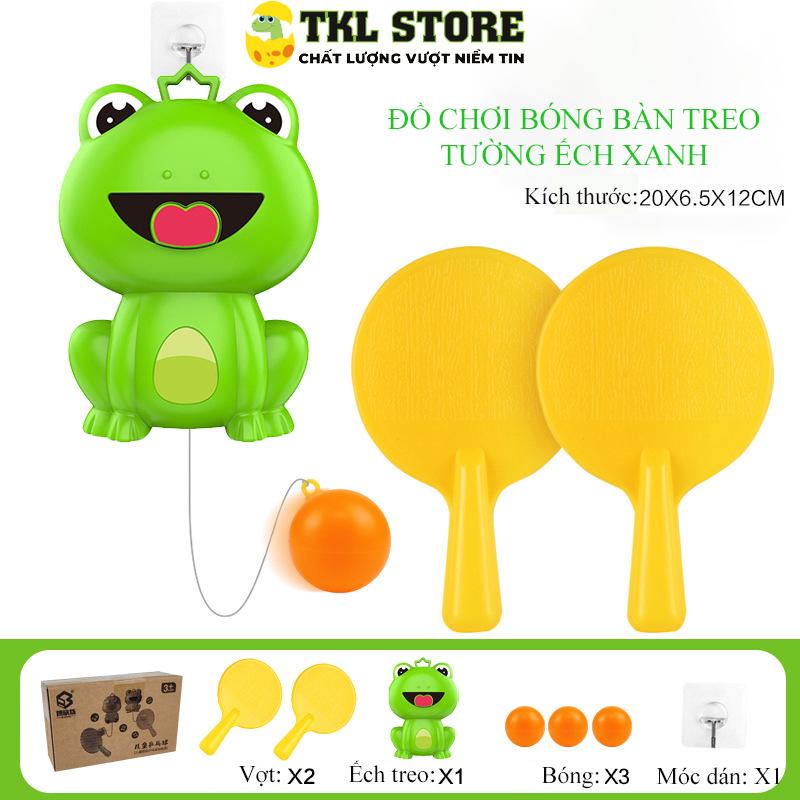 TKL STORE Đồ chơi bóng bàn treo tường ếch xanh, đồ chơi vận động cho bé, kích thước 20x6.5x12cm, chất liệu ABS an toàn, lắp đặt dễ dàng, phù hợp mọi lứa tuổi