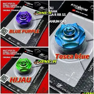 GR5 BAUT TUTUP OLI MESIN TITANIUM MADEIN VIETNAM  YAMAHA HONDA Beat Vario Scoopy nouvo mio ninja Supra Tiger Sonic Universal Grade 5