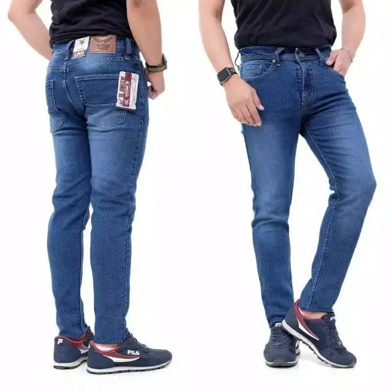 Celana Jeans Pensil Skinny Cowok Slimfit Premium Warna Bio dan Hitam Size 27/38 Pria 5