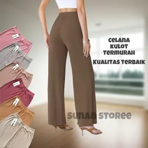 Celana Kulot Wanita / Kulot Knit Wanita / Celana Murah / Kulo Highwaist / OOTD