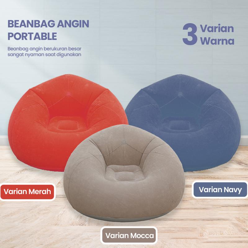 【Dalam Stok 】Sofa Bean Bag Inflatable Sofa Travel Portable Bean Bag Sofa Dewasa Penyimpanan Mudah Lazy Sofa 0