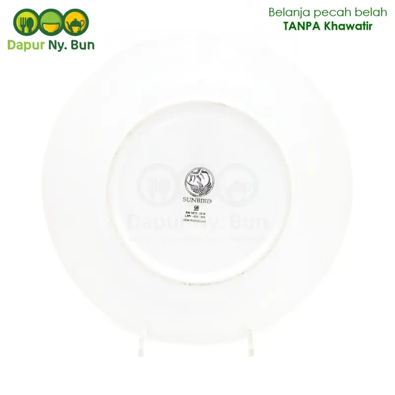 1 Buah Piring Makan Besar Motif Mahkota Ukuran 9 Inch 2