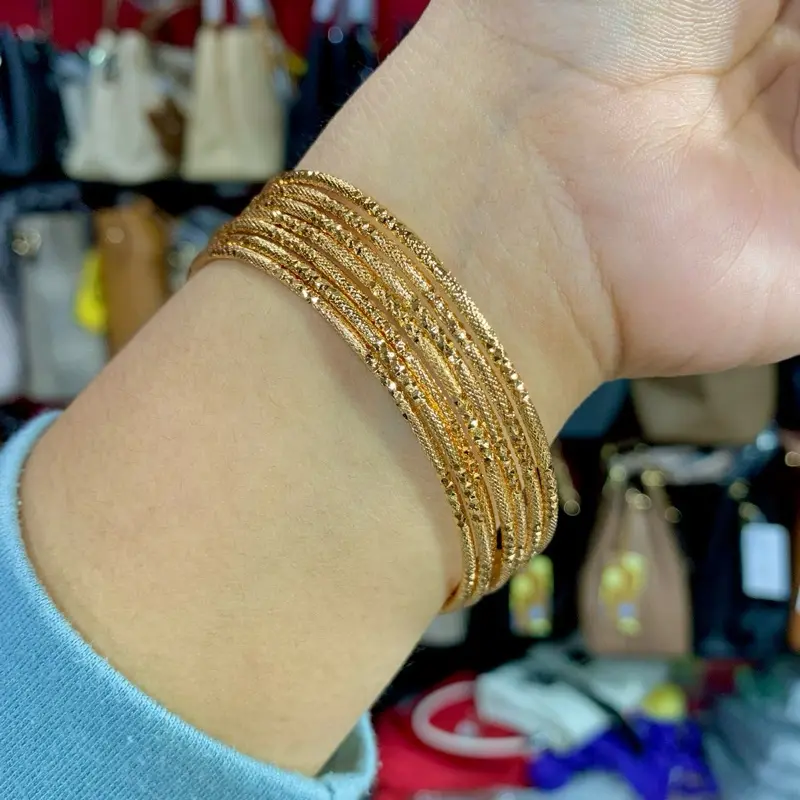 Benika Accesories - Gelang Tangan Keroncong Xp Set 7 Motif Ukir Kaca Dove Bahan Tembaga Logam Stainless Aman Harian Rekomendasi Keroncong Daily Harian Pakai Perhiasan Permata Bracelets Kulit 8