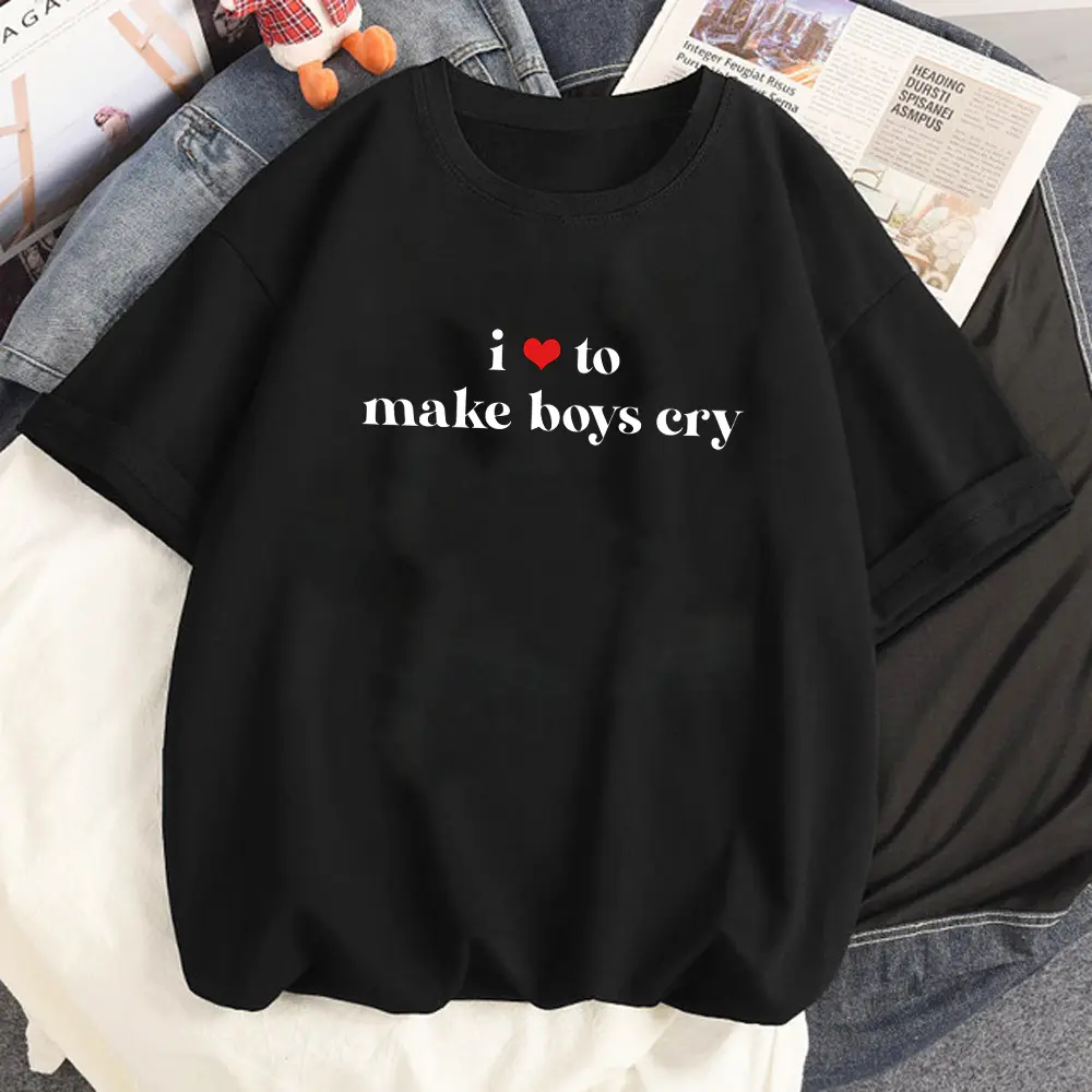 i Love My Girlfriend Tee women comic Japanese streetwear Tee female designer clothing