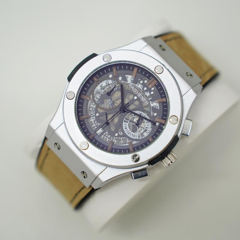 Product Introduction of PAD HENER LEXICON Jam Tangan Unisex Analog Original Water Resistant Tali Kulit Keren Luxury Chronograph Quartz Calendar Jam Tangan Cowok Sport COD + Kotak Eksklusif 0