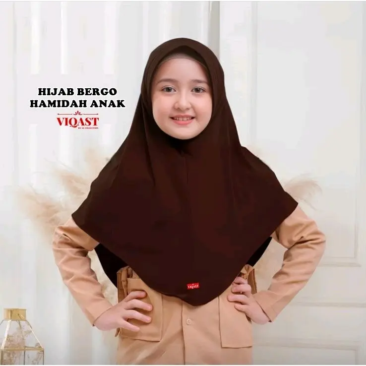 hijab bergo anak ALIKA jersey premium size M (7-12 Tahun) Kerudung Instan Syari Muslim Sekolah Nyaman Cantik