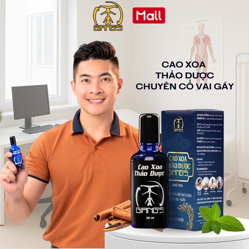  Dầu Xoa Bóp Thảo Dược Quốc Cơ Chai Xanh 50ml Giảm Đau Cổ Vai Gáy Cho Văn Phòng Người Già Tập Gym Thấm Nhanh Chính Hãng 
