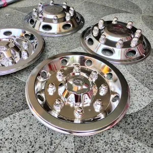 Wildop Truk Ring 16 SR Pariwisata Plat Crom 1 Set 2 depan 2 belakang Car