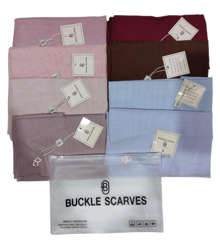 Product Introduction of Hijab Segiempat Buckle Scarf Polos Kerudung Katun Voal Wanita Muslim 21