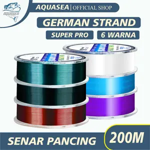 AQUASEA Tali Pancing Nilon Germany Strand Pro 200m Alat Ikan Joran Umpan
