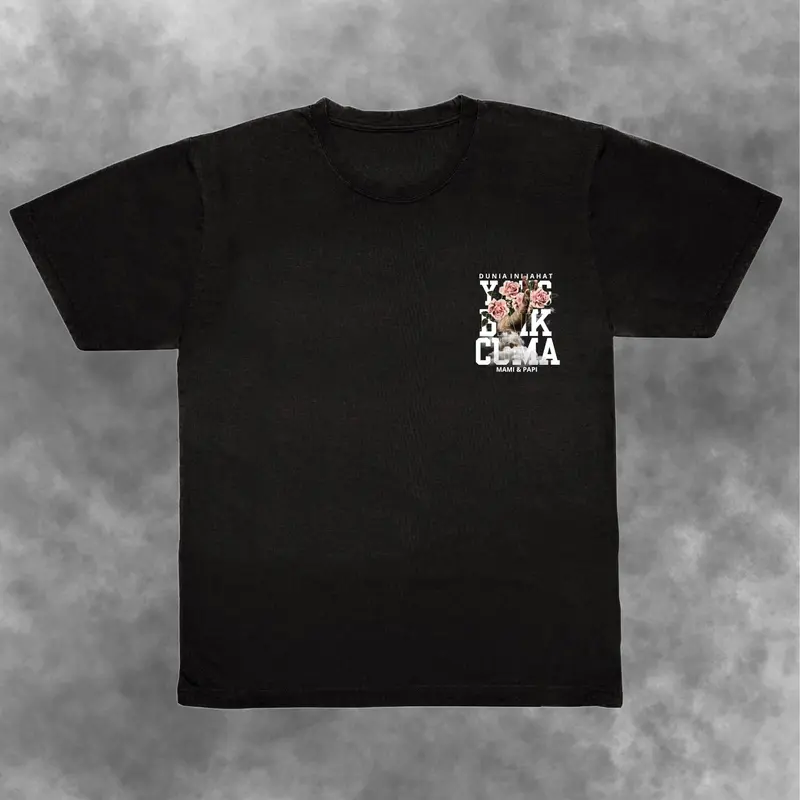 Kaos Couple Kata-Kata Simple Dunia Ini Jahat Yang Baik Istriku Dewasa Kekinian Viral 100% Cotton Combad 30s 6