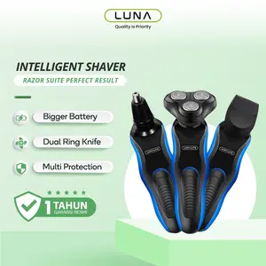 Pemangkas Rambut Elektrik LUNA, Pemangkas Kumis dan Jenggot, Ukuran Ringkas dan Portabel