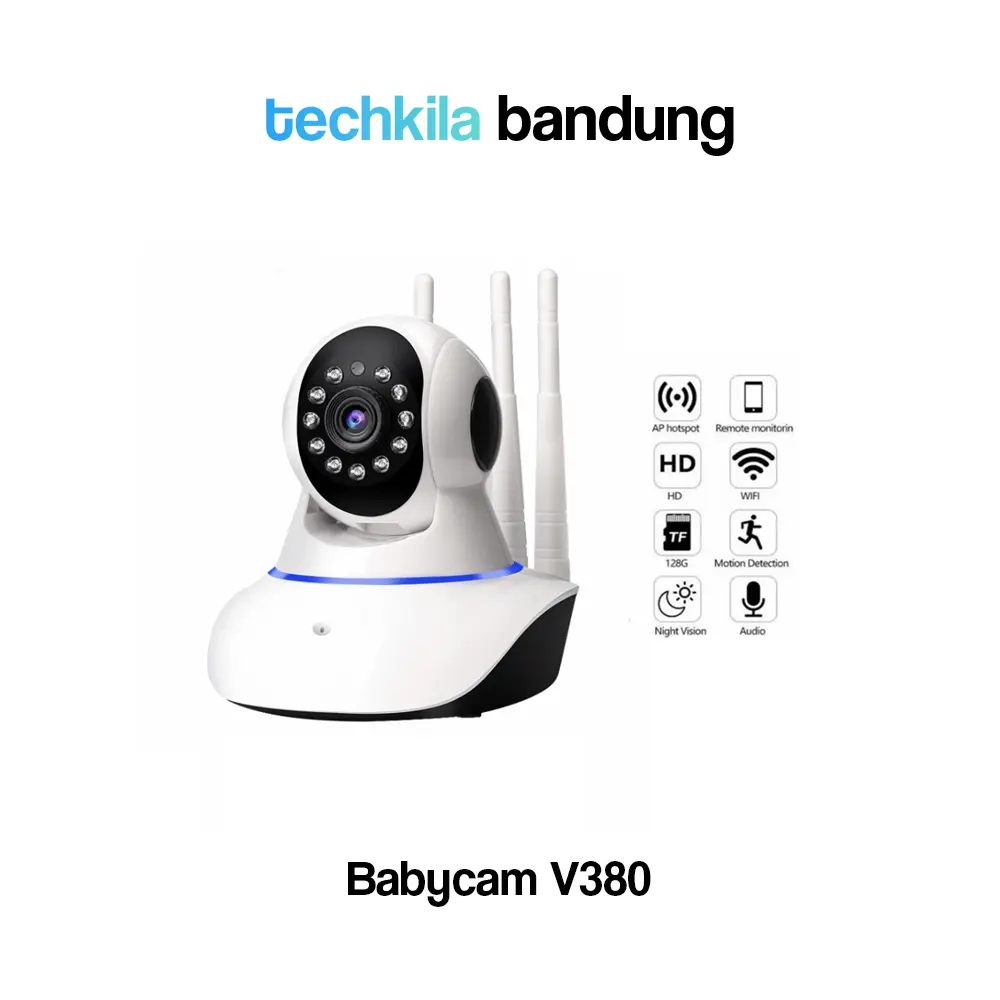 BABY CAMERA V380 CCTV 3 ANTENA IP CAMERA WIRELESS WIFI