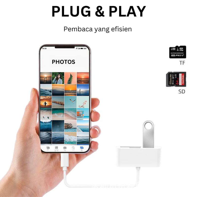 Product Introduction of 3in1 SD+TF Card Reader Type C/lightning to SD Card/TF Memory USB 3.0 OTG Adapter lphone Pad Android 0