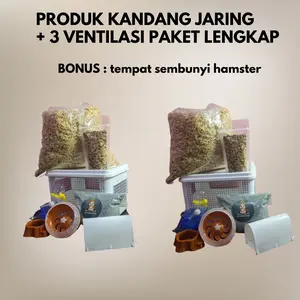 kandang hamster box modif Jaring 3 ventilasi udara , TERMURAH dan bagus untuk hamster kesayangan fullset