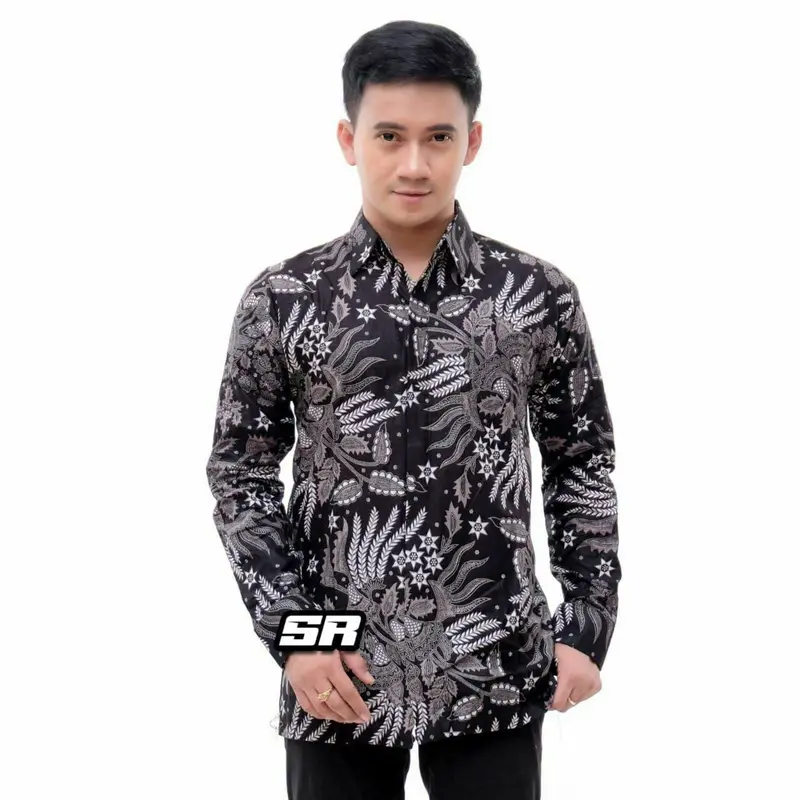Kemeja Batik Pria Modern Lengan Panjang Casual Modis Reguler Fit Trendy Masa Kini Ol 162 0