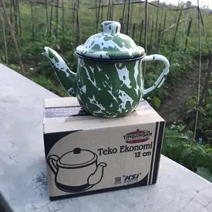 Teko ceret tea poci jadul army vintage/teko unik cebol 12cm -food grade /eskan blirik jadul