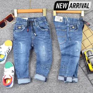 1 - 4 TAHUN CELANA JEANS ANAK LAKI-LAKI COWOK PREMIUM MODEL TERBARU KEKINIAN Slim-fitting denim