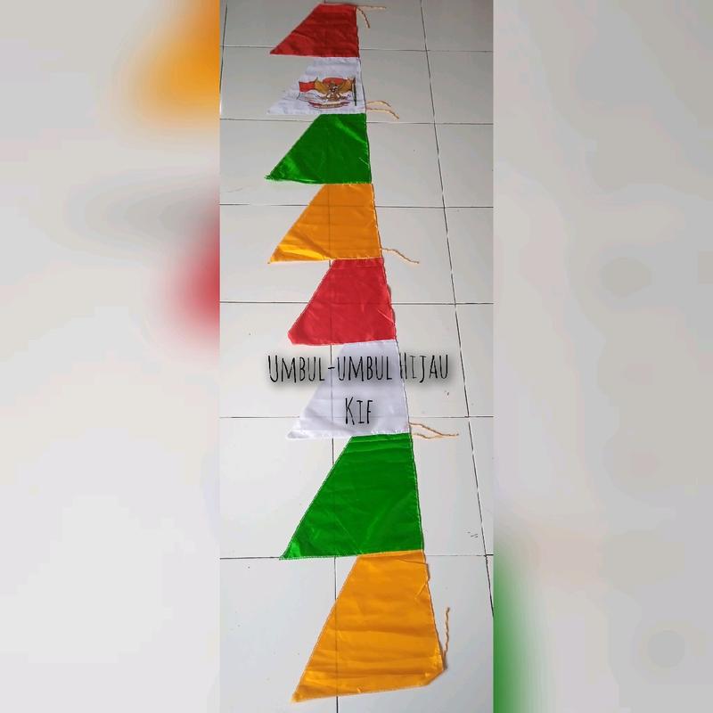Umbul-umbul warna 8 kotak, bendera umbul-umbul 3