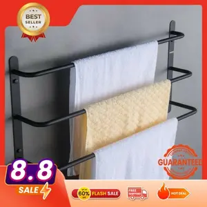 gantungan handuk susun 3 gantungan handuk 3 baris gantungan hanger tempel gawangan handuk tempel