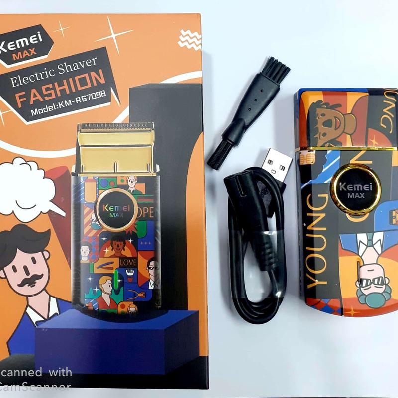 Alat cukur kumis jenggot recharger shaver Kemei Km-RS7098 km rs 7098 elektrik pencukur 2