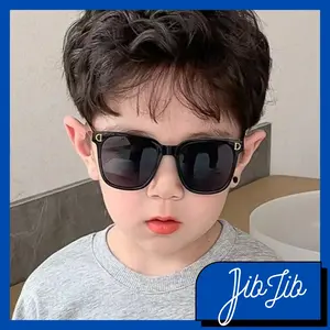 JIBJIB Kacamata Anak Hitam Korean Kids Fashion Style Trendy Perempuan Laki Kece Unisex Sunglasses KC022
