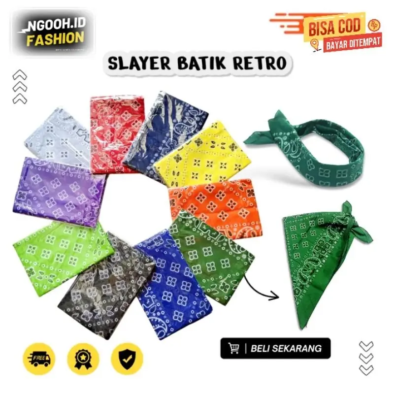 masker slayer bandana saputangan motif batik 7