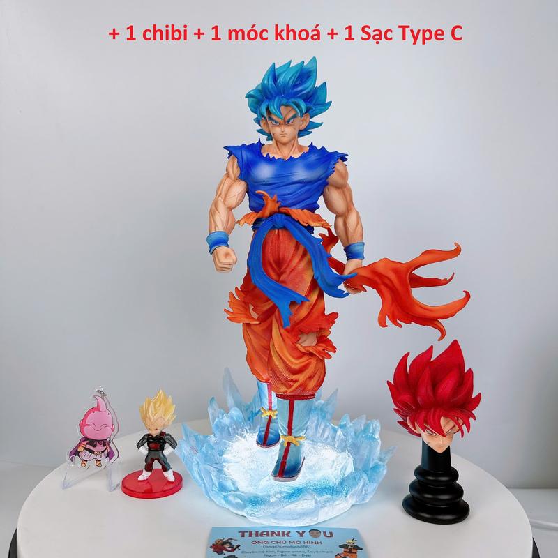 Mô Hình GOKU SSJ BLUE ,GOKU GOD - JG STUDIO 33CM Ongchumohinh888 MH1688