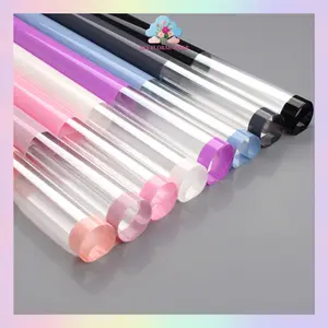 SKY Ecer Kertas Buket Cellophane Flower Wrapping Paper Color Frame Transparan List Waterproof KB6054