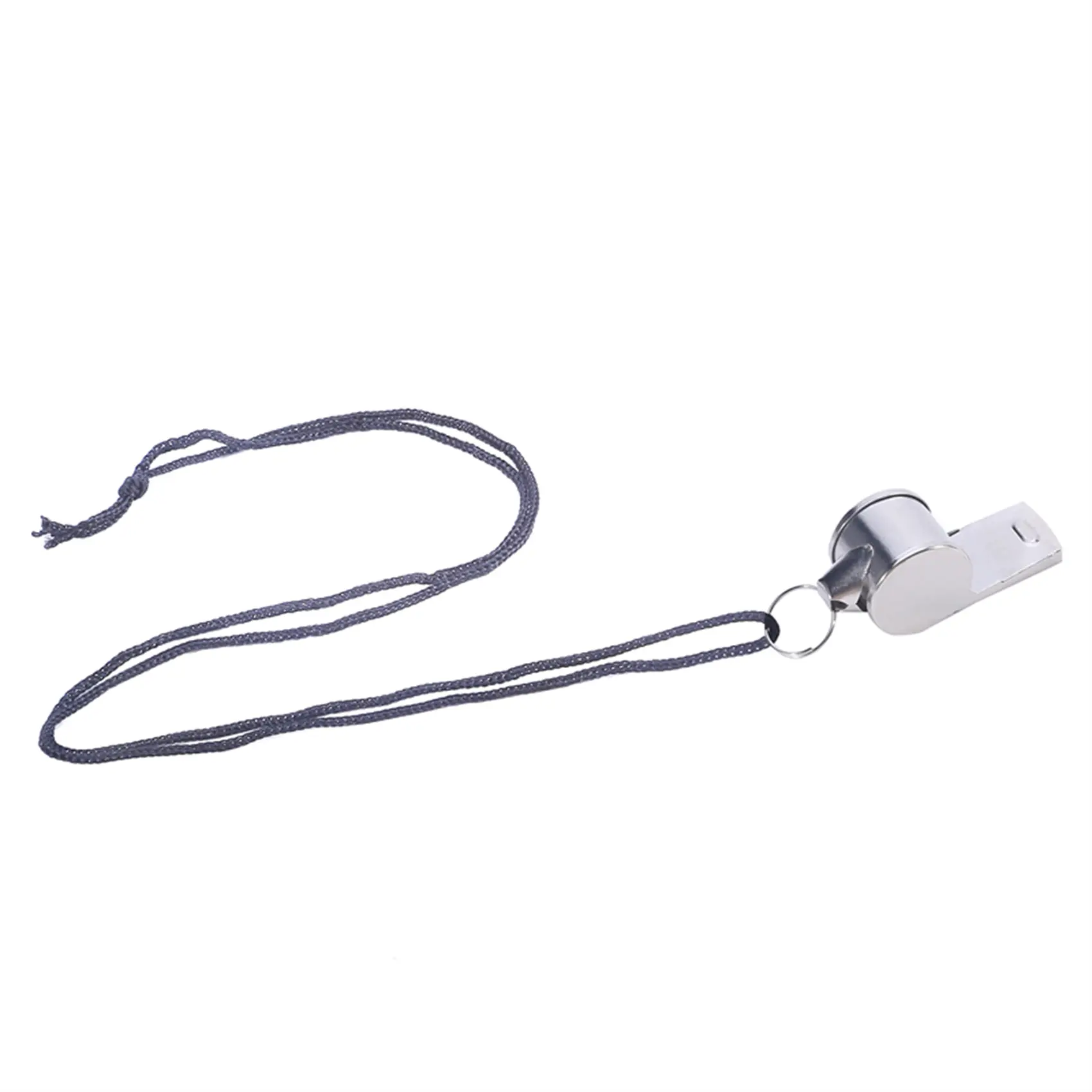 1pc Silver Stainless Steel Whistle With Lanyard,Suitable For Coaches Gift Halloween Gifts