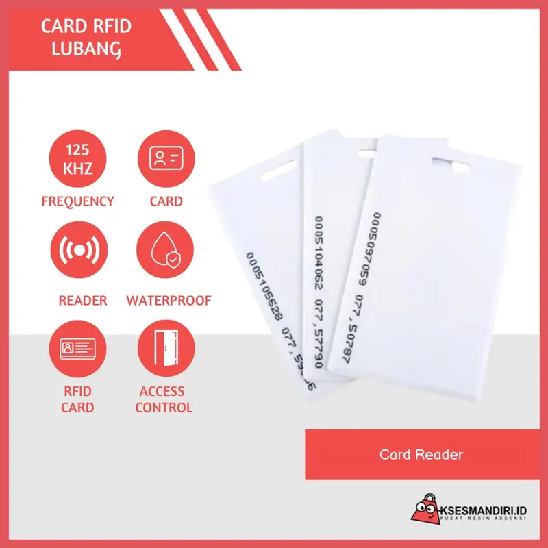 CARD RFID Lubang Kartu Identifikasi reader