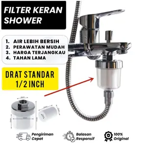Filter Shower Mandi Saringan Air Keran Kamar Mandi Multifungsi Penyaring Air Keran Mandi