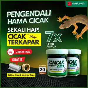 Pengendali Cicak Ampuh Beli 1 Gratis 1 Bonus Bubble Wrap & Masking Tape Bahan Herbal Efektif Menyelesaikan Hama Cicak Terkapar 7X Lebih Ampuhxj