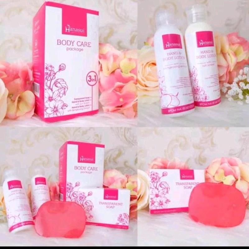 HANASUI BODY CARE 3IN1 / PAKET LOTION HANASUI 4