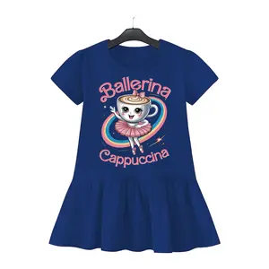 Dress Daster Anak Perempuan 3-12 Tahun BALLERINA CAPPUCCINA Bahan Adem Fashion