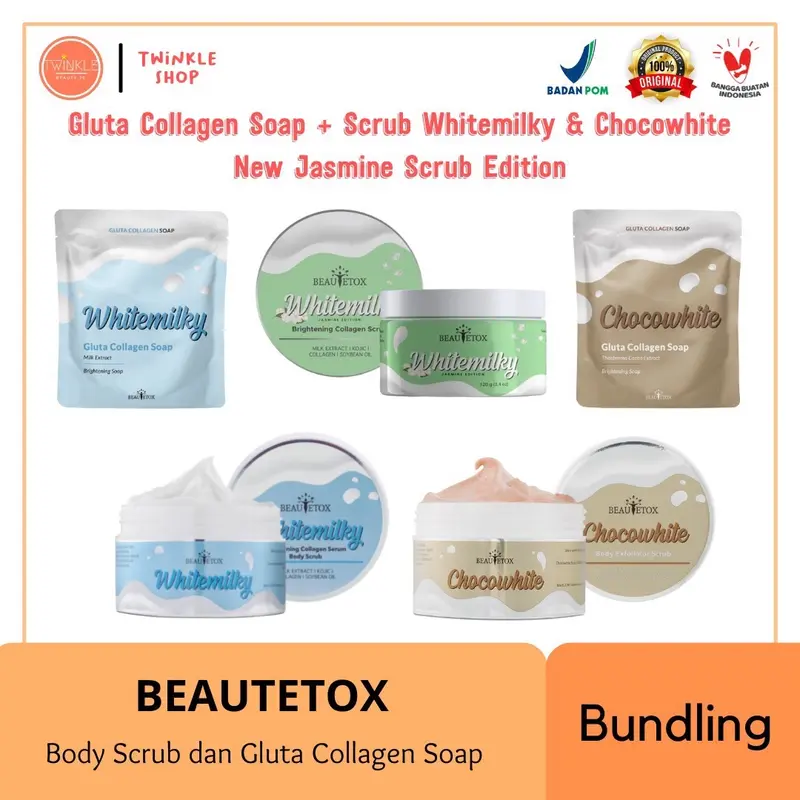 SCRUB JASMINE, WHITEMILKY & CHOCOWHITE BY BEAUTETOX 1