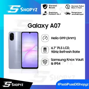 Samsung Galaxy A07 4/64GB - 4/128GB - 6/128GB - 8/256GB | Helio G99 (6nm) | Layar 6.7” 90Hz PLS LCD | IP54 & Samsung Knox Vault | Garansi Resmi
