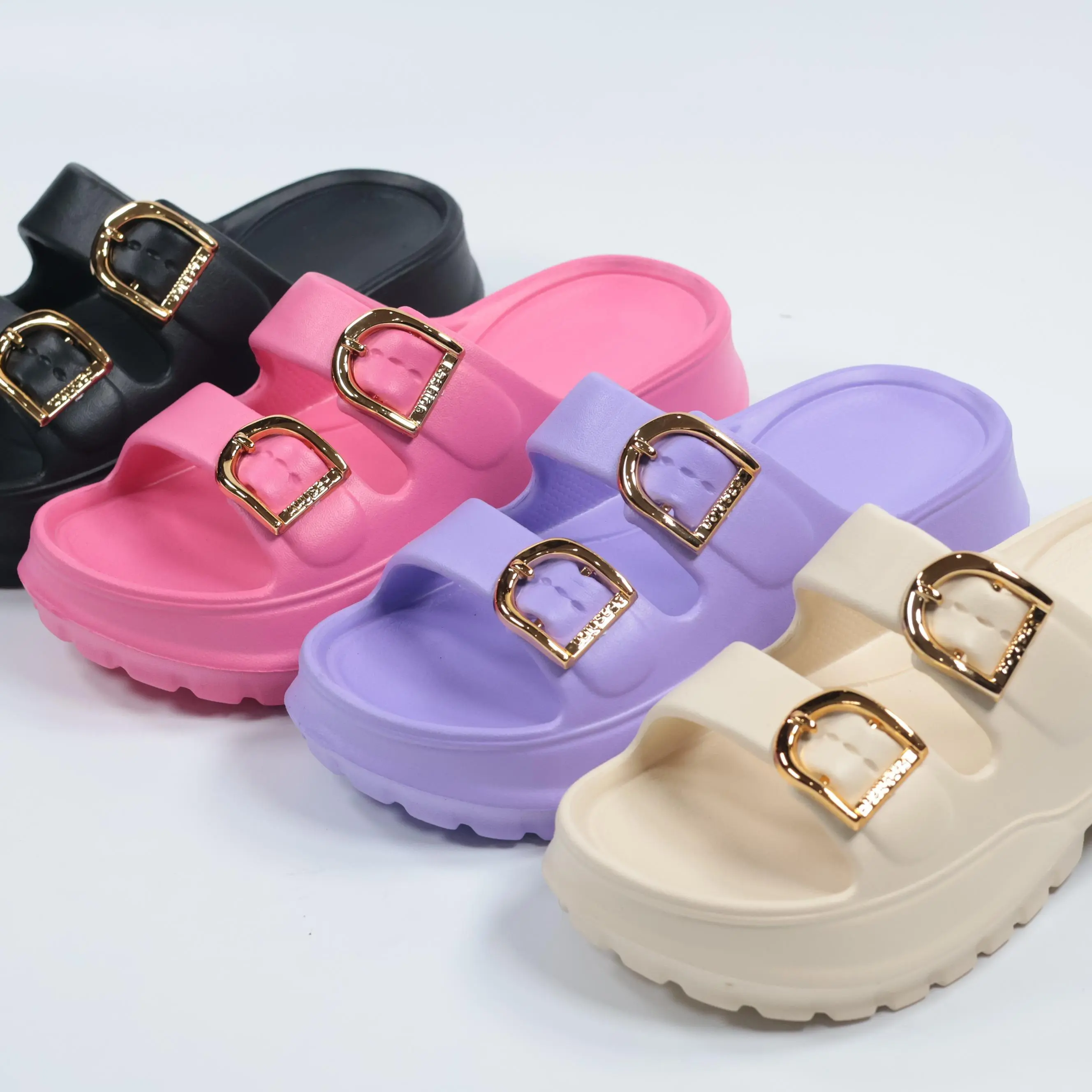 Sandal Wedges 720T Anak Model Selop Strip Kekinian Sandal Anti Slip Anti Licin