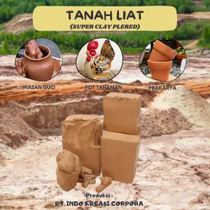 Tanah Liat PLERED Kualitas SUPER CLAY 1 KG -Prakarya/Kerajinan Keramik