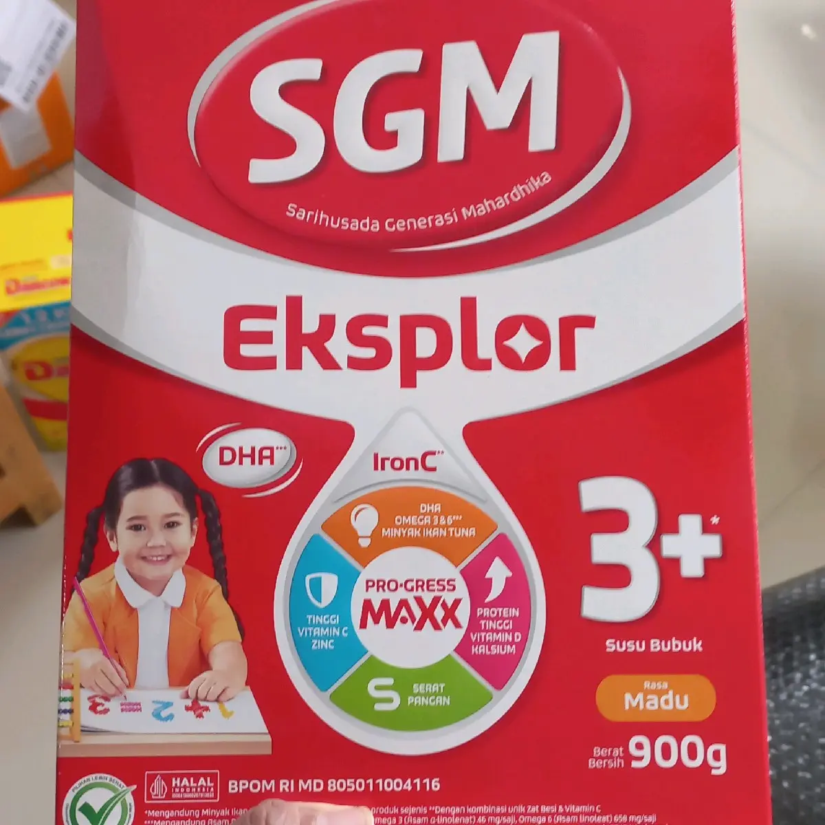 SGM Eksplor 3+( 3-5 tahun) Madu/Vanila 900g