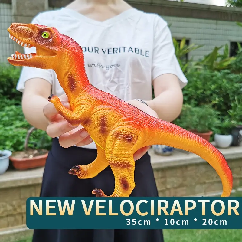 Mainan dinosaurus Besar Mainan dinosaurus/Crazy Jurassic karet lunak besar / dengan suara/Tyrannosaurus Triceratops 4