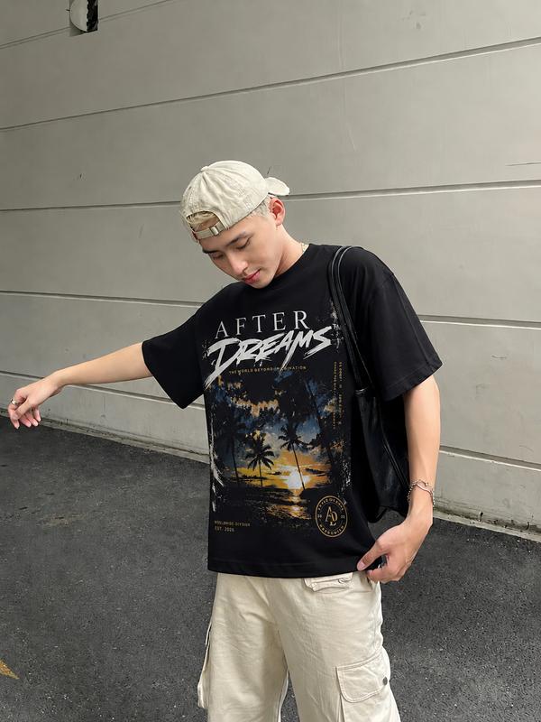 ( NEW SUMMER 2026 ) Áo Phông Đen Nam Boxy Dream Tears Nam Nữ Cotton Tự Nhiên 270Gsm Dày Dặn Phong Cách Trẻ Trung Năng Động - MSP : BX6