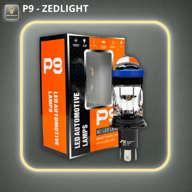  Đèn LED Xe Máy P9 - ZEDLIGHT Chân H4 Siêu Sáng 50W Đèn Pha Bi Cầu Mini  Bảo Hành 24 Tháng 