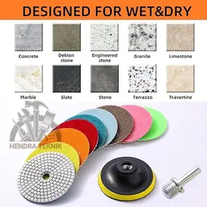 POLISHING PAD 4" BATU GRINDA POLES 100MM GRANIT MARMER BATU ALAT POLISHER 10CM TERASO TEGEL ONYX