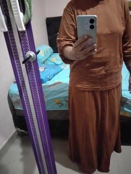 Product Review of Cheris Setelan Rok Kaos Combed Original Lingkar Dada 110 Panjang 65 untuk Wanita Nyaman Basic  Dewasa one set hijab style dan atasan one  set  elegan  lebaran from L**a 1