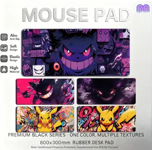 Mouse Pad Gaming Anime Mouse Pad Cute Pikachu And Gengar Extra Large Mouse Pad Desk Mat Alas Mouse Laptop.04